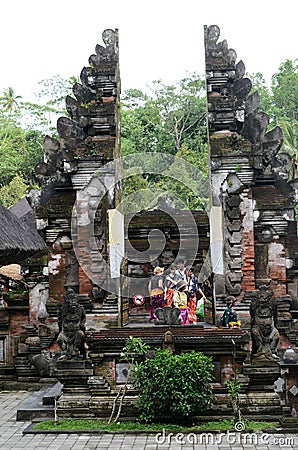 Gate of Pura Tirta Empul temple on Bali island Editorial Stock Photo