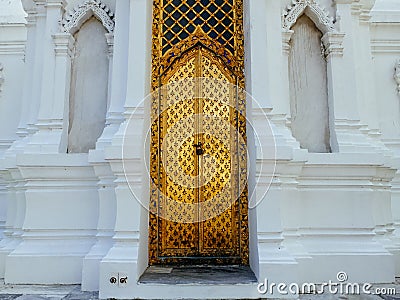 Gate of Royal cemetry at Wat Ratchabopit Stock Photo