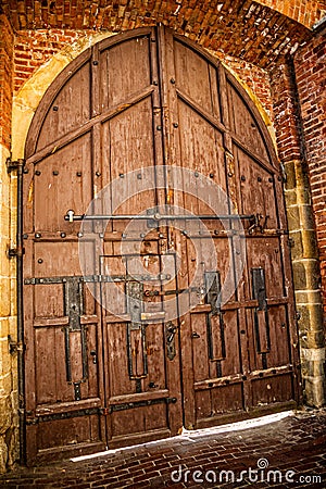 The gate of the Royal Wawel Castle and Cathedral in Krakow Poland Editorial Stock Photo