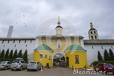 Gate to the entrance to the Paphnuti monastery in Borovsk, Russia Editorial Stock Photo