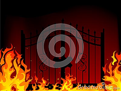 Gate to hell Vector Illustration