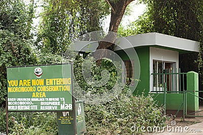 Gate to Ngorongoro Crater Editorial Stock Photo