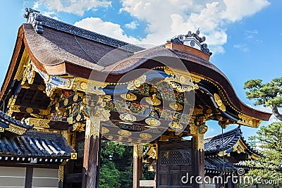 The Gate to Ninomaru Palace at Nijo Castle in Kyoto Stock Photo