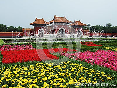 The Gate of ZhaoLing Tomb Park Stock Photo