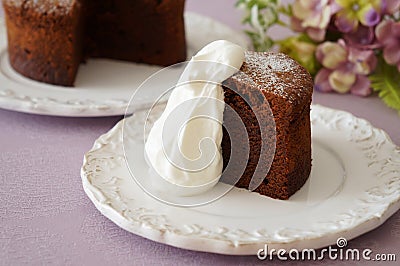 Gateau au Chocolat Stock Photo