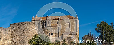 Gates of Almocabar and Church of the Holy Spirit, Ronda, Province Malaga, Andalusia, Spain. Copy space for text Stock Photo