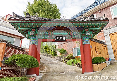 Gates of Banyasa Temple in Busan, Korea Stock Photo