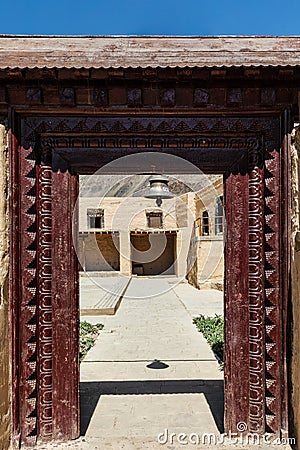 Tabo monastery in Tabo village, Spiti Valley, Himachal Pradesh, India Stock Photo