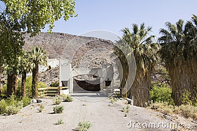 Gates of Scotty's castle Editorial Stock Photo