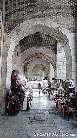 Gates of Sifaiye Madrasa and Cifte Minare Madrasa in Sivas Editorial Stock Photo