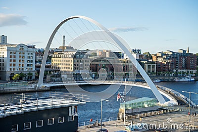 Gateshead Millennium Bridge Editorial Stock Photo