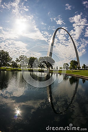 Gateway Arch National Park `Landscape` Editorial Stock Photo