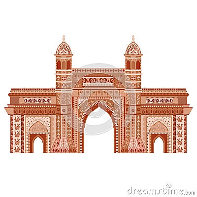 Gateway of India Vector Illustration