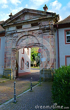 Gateway to Cistercian Abbey Lichtenthal in Baden-Baden in Germany Stock Photo