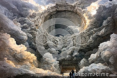 Gateway to Heaven The Beauty and Mystery of The Afterlife Stock Photo