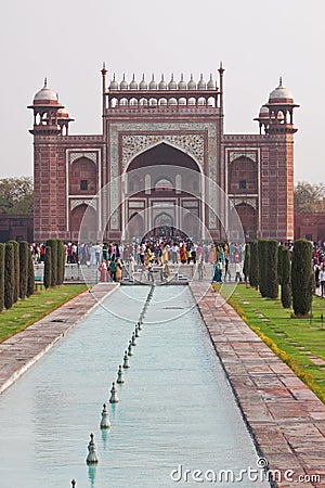 Gateway to the Taj Mahal Editorial Stock Photo