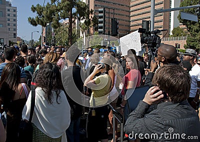 Gathering Fans Remember Michael Jackson Editorial Stock Photo