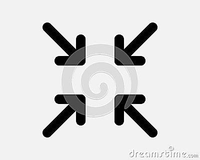Gathering Point Icon Gather Assembly Position Pointer Here Navigation Aim Target Center Zoom Out In Sign Symbol EPS Vector Vector Illustration