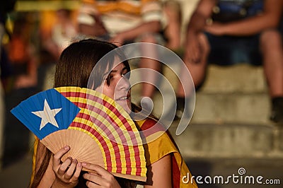 National Day of Catalonia Editorial Stock Photo
