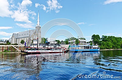 Gatineau Boat Tours on the Ottawa River Editorial Stock Photo