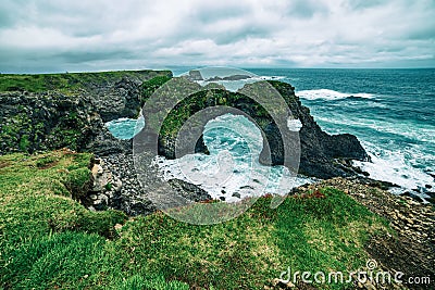 Gatklettur Arch, Iceland Stock Photo