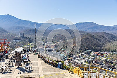 The Sky Bridge in Gatlinburg, TN. Editorial Stock Photo