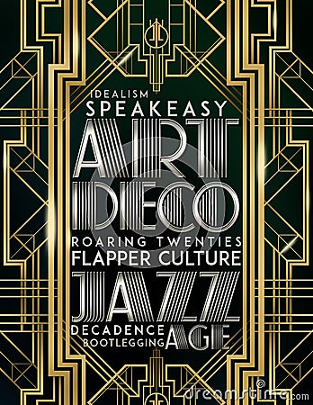 Gatsby Style Art Deco Jazz Era Stock Photo