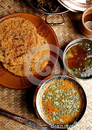 Gatte Ki Sabzi - a vegetable dish from India Stock Photo