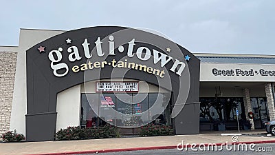 Gatti Town Eater-Tainment Pizza Restaurant Editorial Stock Photo