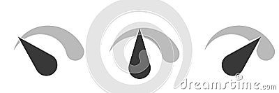 Gauge, meter, level and progress indicator icon. Progression, acceleration, calibration concept icon Vector Illustration