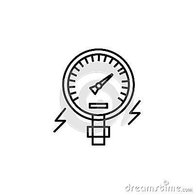 gauge, gauge pressure line icon. Elements of energy illustration icons. Signs, symbols can be used for web, logo, mobile app, UI, Cartoon Illustration