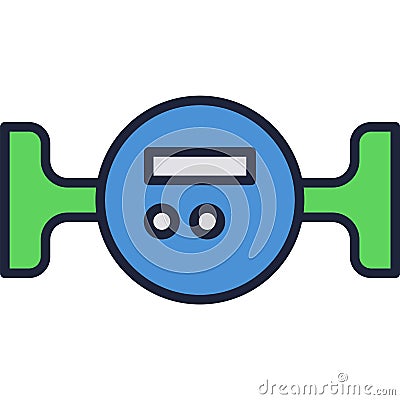 Gauge reading of kwh consumption vector icon Vector Illustration