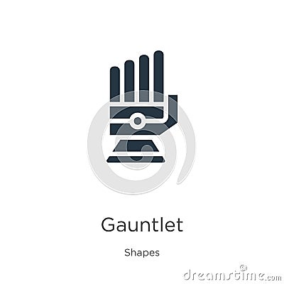 Gauntlet icon vector. Trendy flat gauntlet icon from shapes collection isolated on white background. Vector illustration can be Vector Illustration