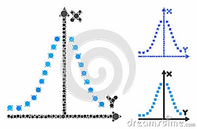 Gauss plot Composition Icon of Circles Vector Illustration