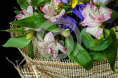 Gaussian blur is convenient for designers Beautiful bouquet of flowers ready for the big wedding Stock Photo