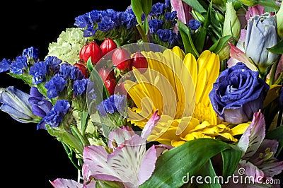 Gaussian blur is convenient for designers Beautiful bouquet of flowers ready for the big wedding Stock Photo