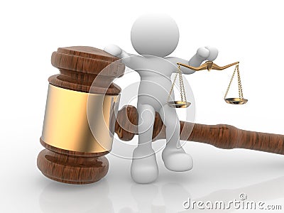 Gavel Cartoon Illustration