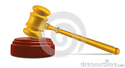 Gavel on anvil Stock Photo