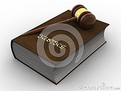 Gavel on book Stock Photo