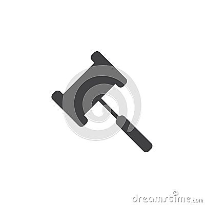 gavel icon , Judge Hammer solid logo illustration, pictogr Cartoon Illustration