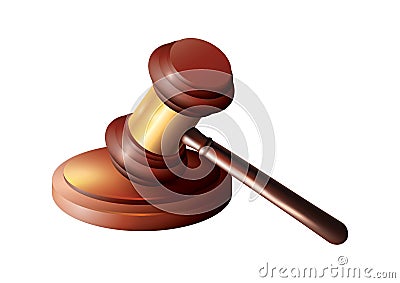 Gavel. Vector illustration decorative design Vector Illustration