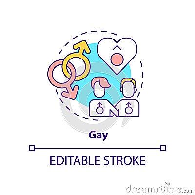 Gay concept icon Vector Illustration