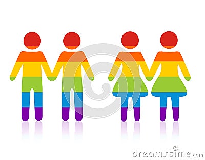 Gay couple Vector Illustration