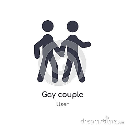 gay couple icon. isolated gay couple icon vector illustration from user collection. editable sing symbol can be use for web site Vector Illustration