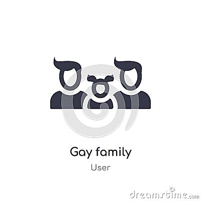 gay family icon. isolated gay family icon vector illustration from user collection. editable sing symbol can be use for web site Vector Illustration