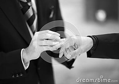 Gay LGBT wedding ceremony Stock Photo