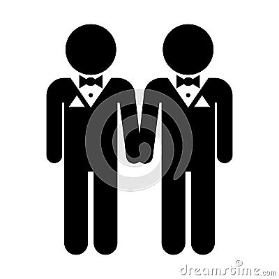 Gay marriage icon Vector Illustration
