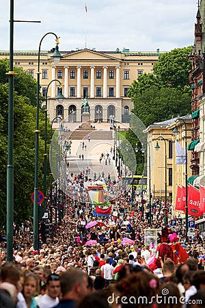 Gay parade Oslo Editorial Stock Photo