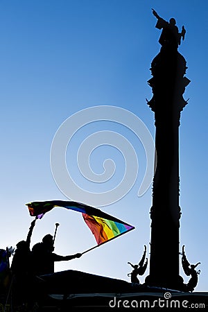 Gay pride parade in Barcelona, Spain Stock Photo