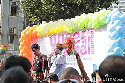 Gay Pride parade in Mumbai Editorial Stock Photo